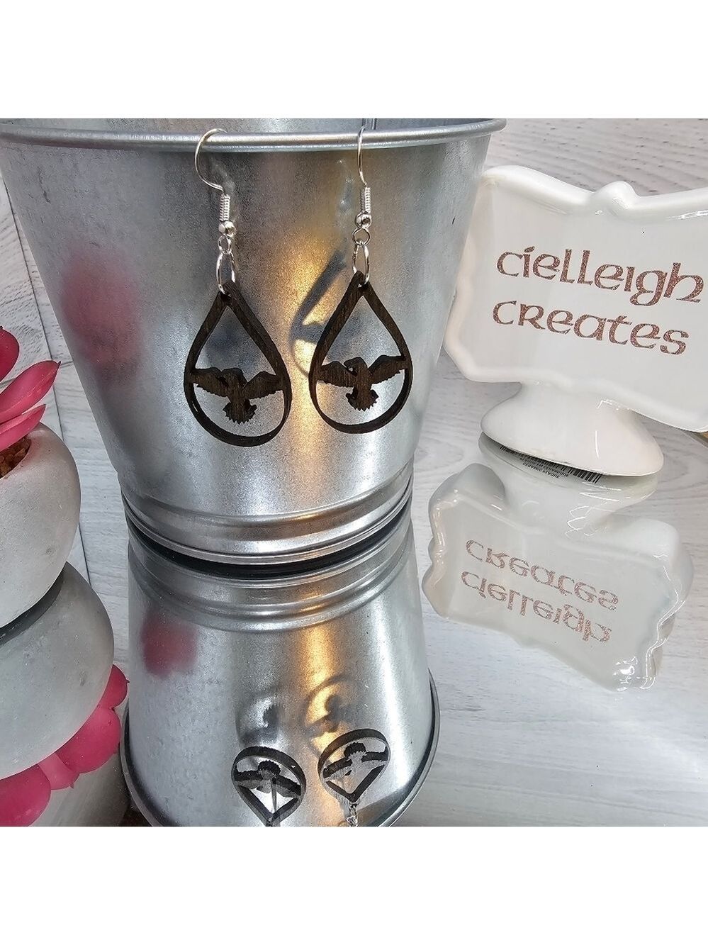 💥4 for $25💥 Laser-cut Dove Earrings